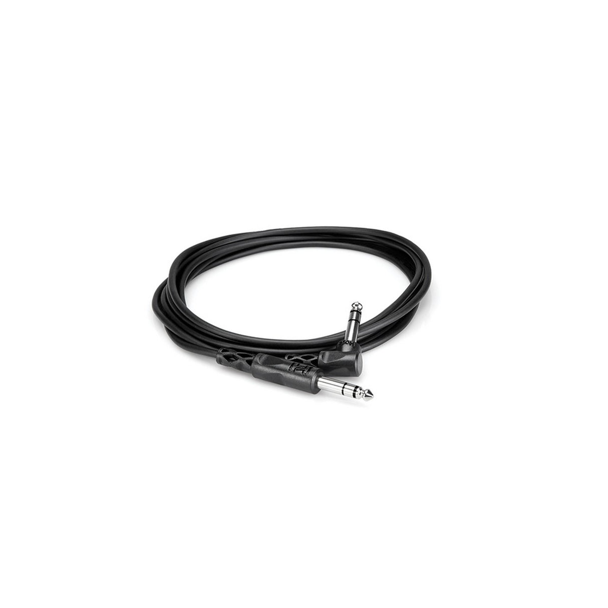 Hosa CSS-105R | 5ft 1/4 TRS Male to Right Angle 1/4 TRS Male Balanced Interconnect Cable