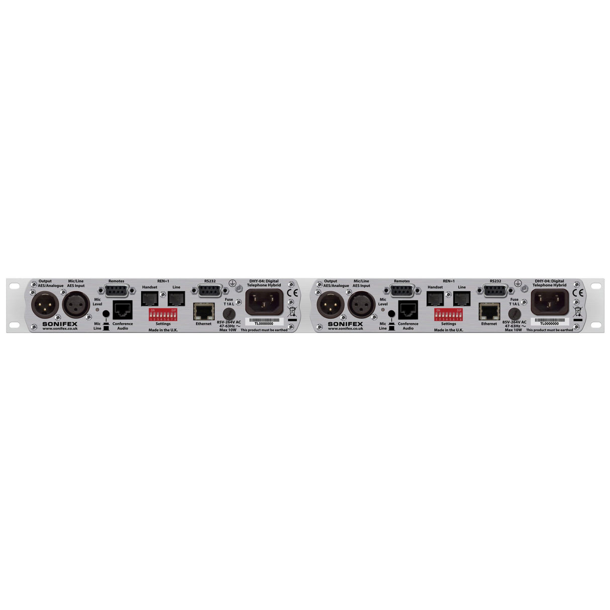 Sonifex DHY-04T Twin Digital TBU,AES/EBU, Analogue, Ethernet, Rack Mounted