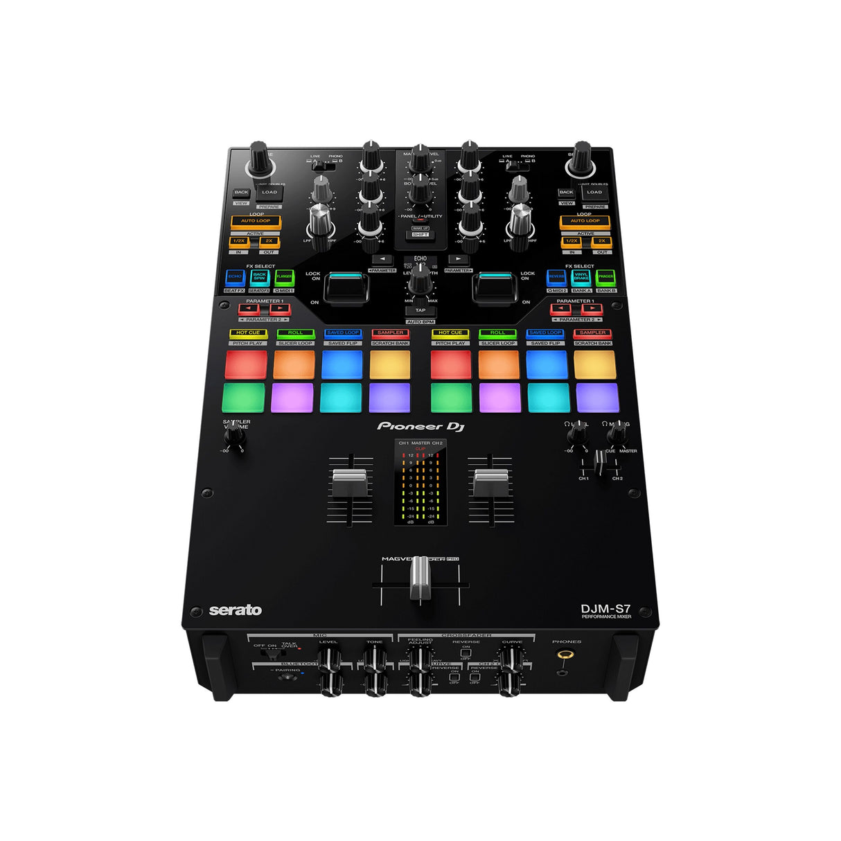 Pioneer DJ DJM-S7 Scratch-Style 2-Channel DJ Mixer, Black
