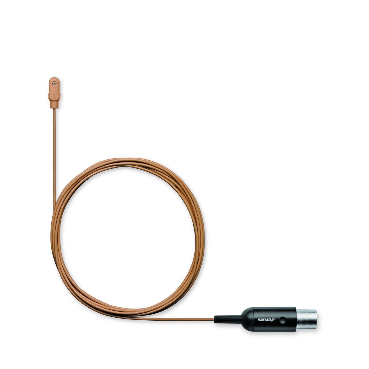 Shure DL4C/O-MTQG-A DuraPlex Omnidirectional Lavalier Microphone, Cocoa, MTQG Connector