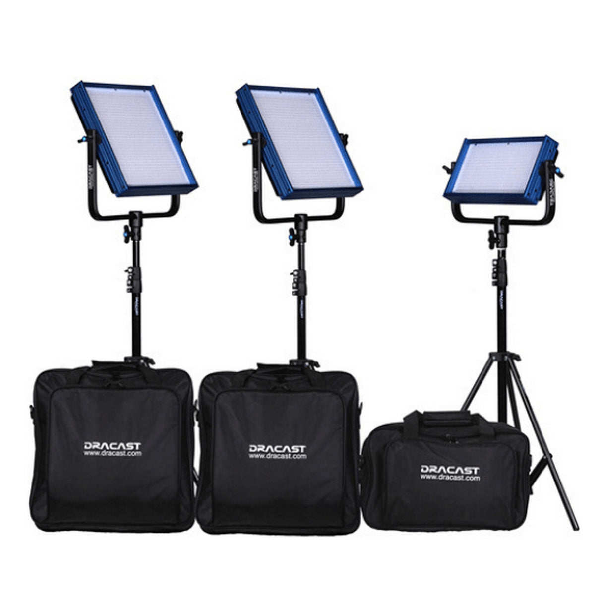 Dracast DRDRENGKDV Pro Series Daylight 4-Light ENG Kit with V-Mount Battery Plates