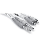 Hosa CPR-204 Dual 1/4 in TS to Dual RCA Stereo Interconnect Cable 4 Meter
