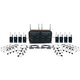 VocoPro MIB-QUAD-8B 8-Channel Wireless Headset/Lapel Microphone System