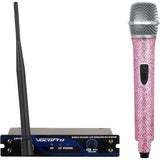 VocoPro UHF-18-DIAMOND-9B Single Channel UHF Wireless Microphone System Pink Frequency 9B