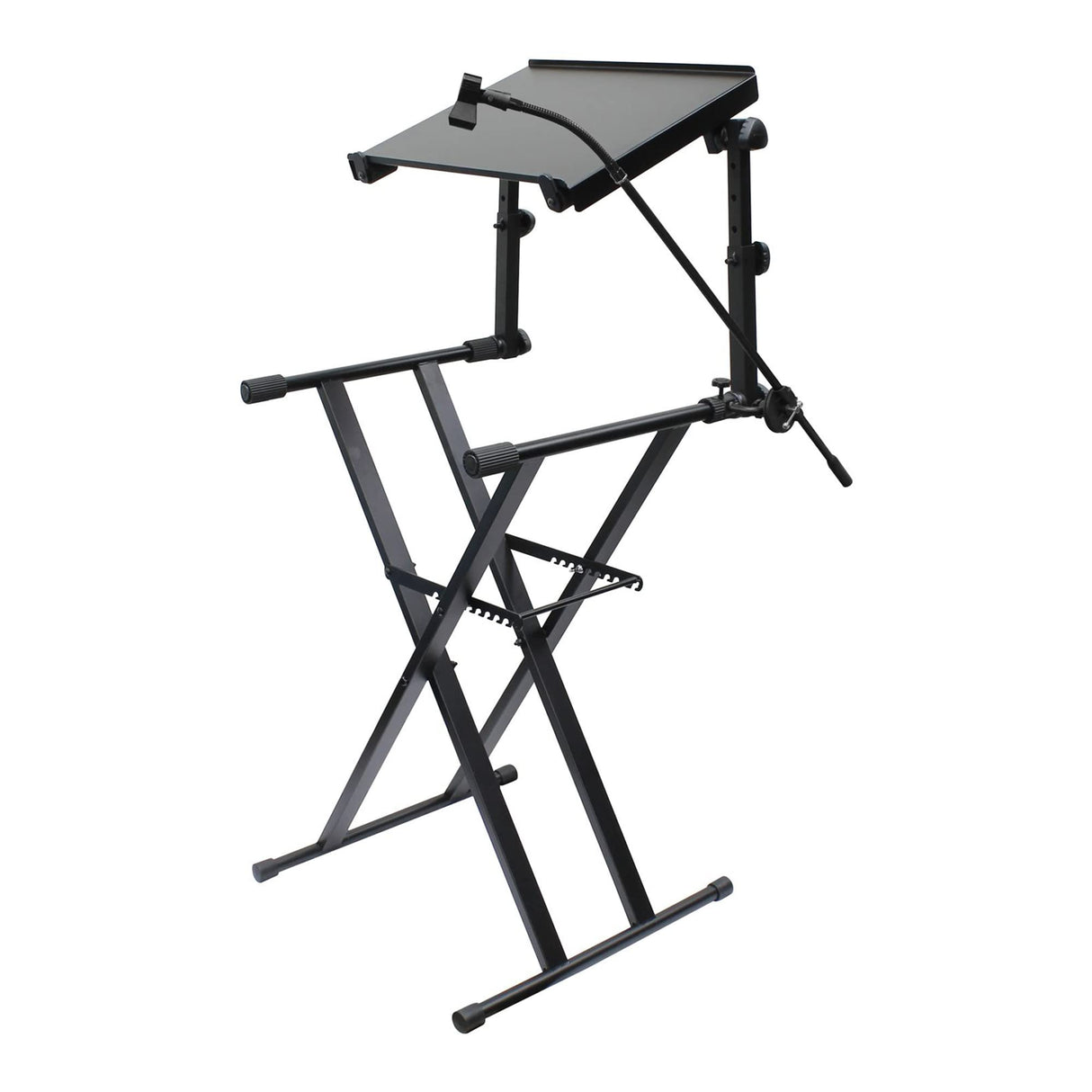 Odyssey X Stand Dual Tier Folding Stand Black