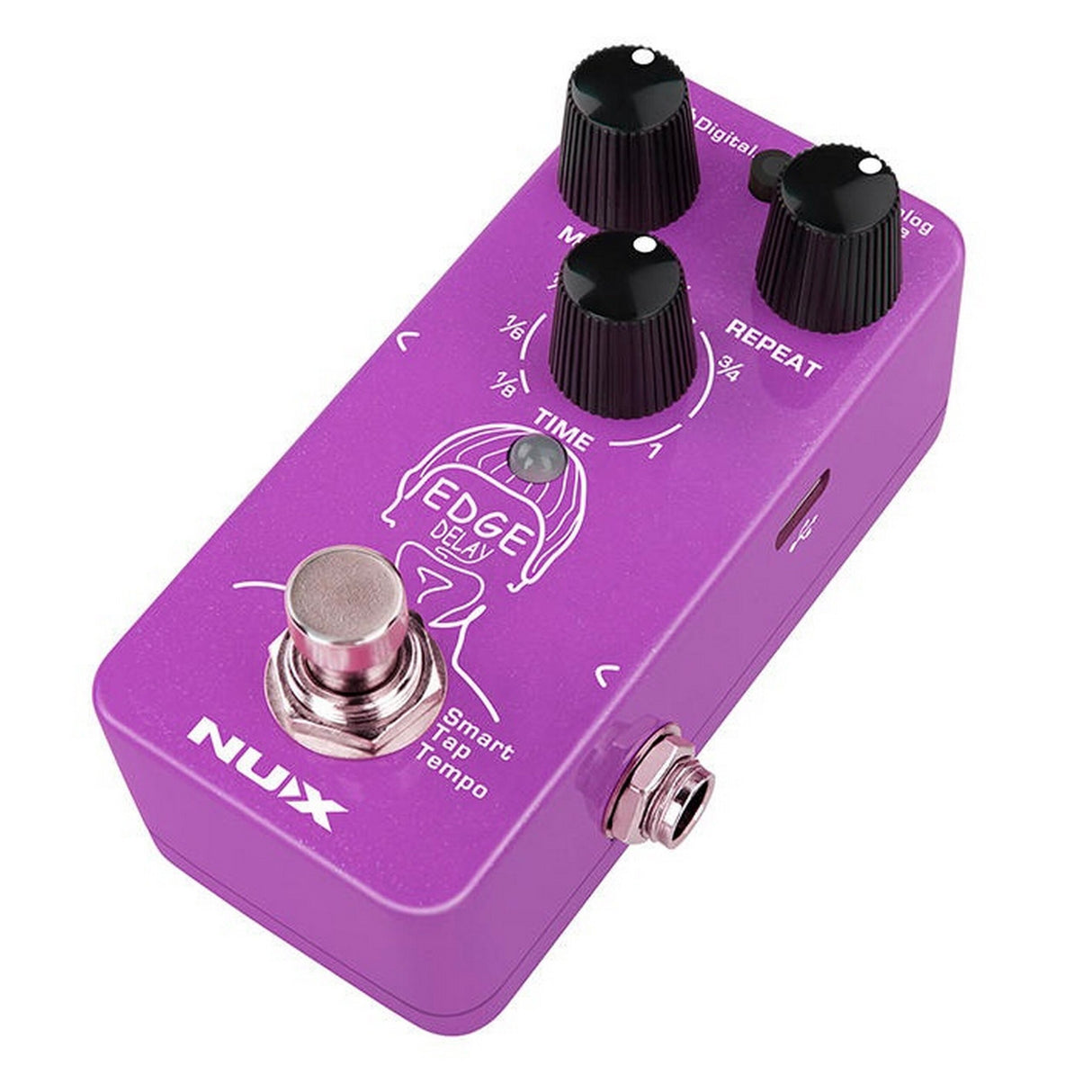 Nux Edge Delay Guitar Effects Pedal with Phi Digital Delay, Analog Delay, and Tape Echo