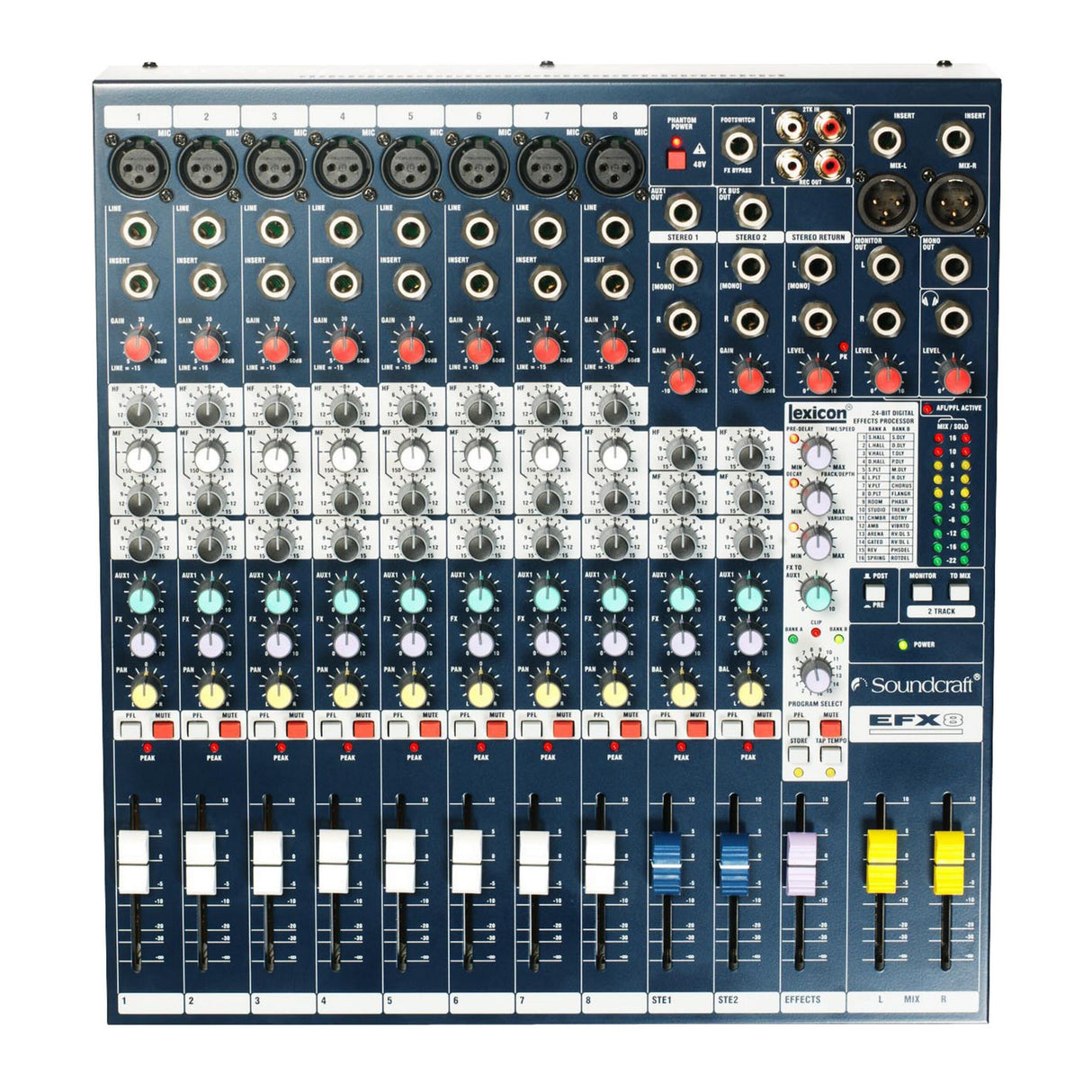 Soundcraft EFX8 8 Channel High-Performance Lexicon Effects Analog Mixer