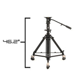 E-Image EI-GH20-KIT GH20 Fluid Head with AT7903 Tripod Pedestal and EI-7004B Dolly