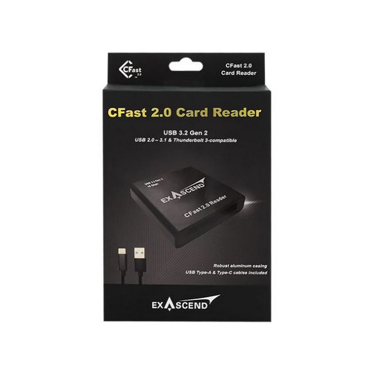 Exascend Cfast 2.0 Card Reader, Black