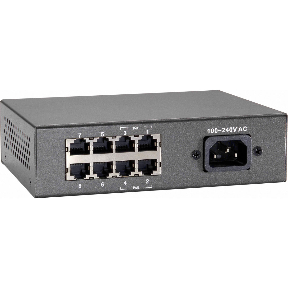 LevelOne FEP-0812 8-Port Fast Ethernet PoE Switch