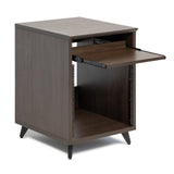 Gator GFW-ELITEDESKRK-BRN Elite Series Furniture Desk 10U Rack, Walnut Brown Finish