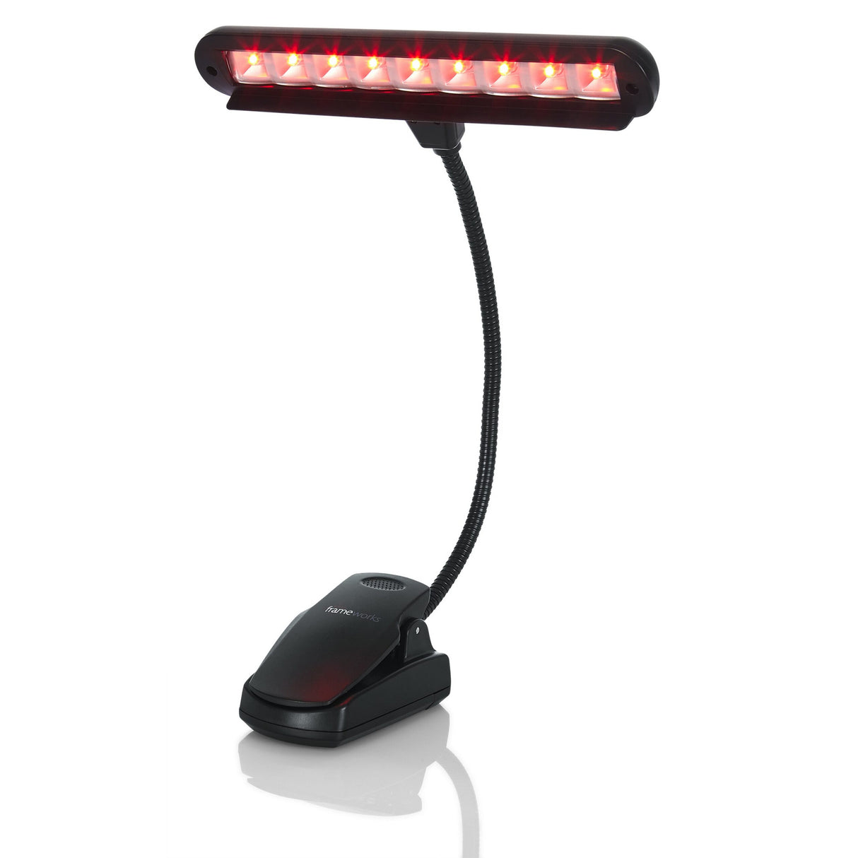 Gator Cases GFWMUSLEDR Frameworks Clip-On Red LED Music Lamp with Adjustable Neck