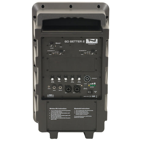 Anchor Audio GG2-RU4 Go Getter 2 PA speaker - angle view showing panel controls