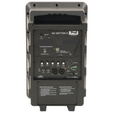 Anchor Audio GG2-R Go Getter 2 PA system - side angle view showing inputs and controls