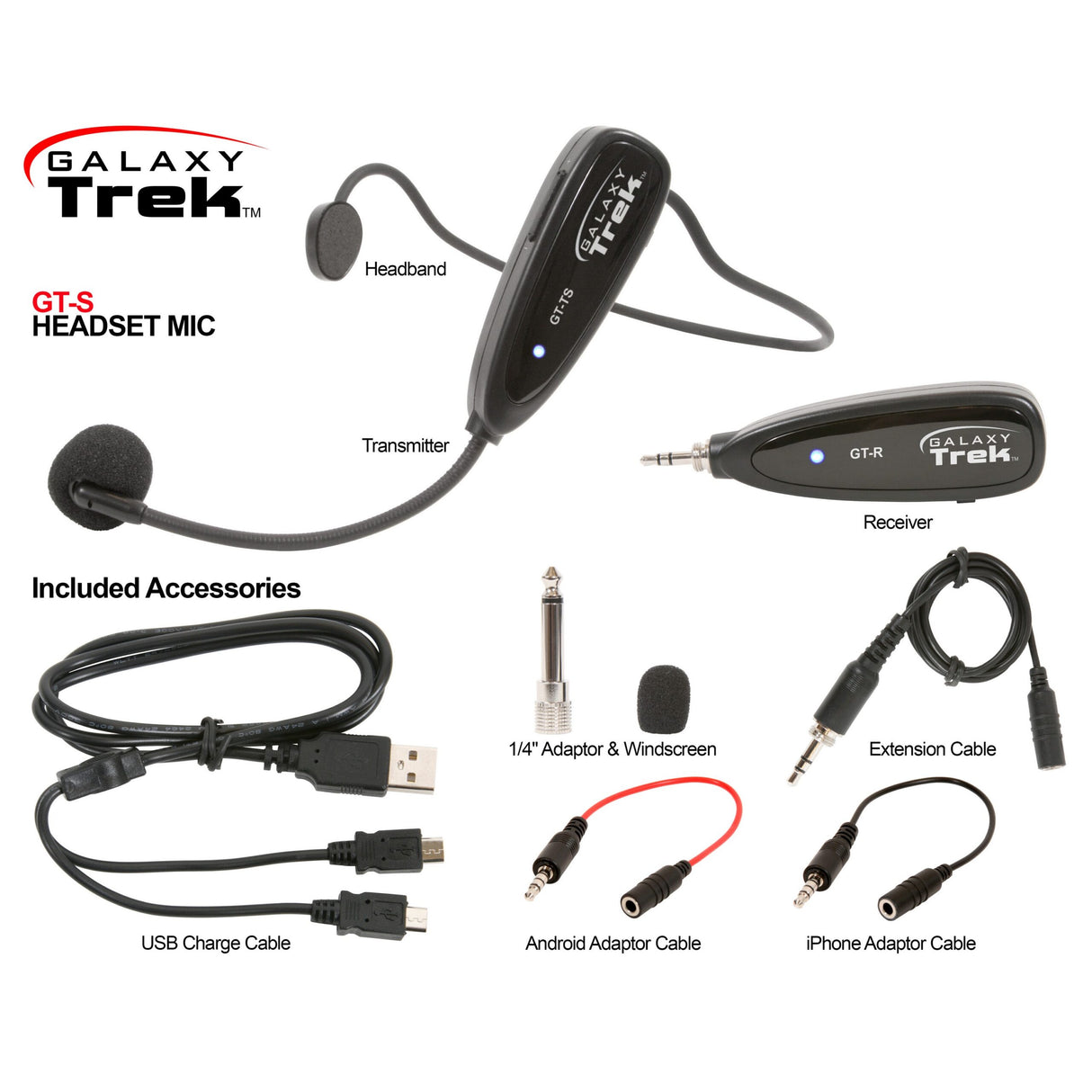 Galaxy Audio Trek GT-S 2.4GHz Mini Wireless Headset System