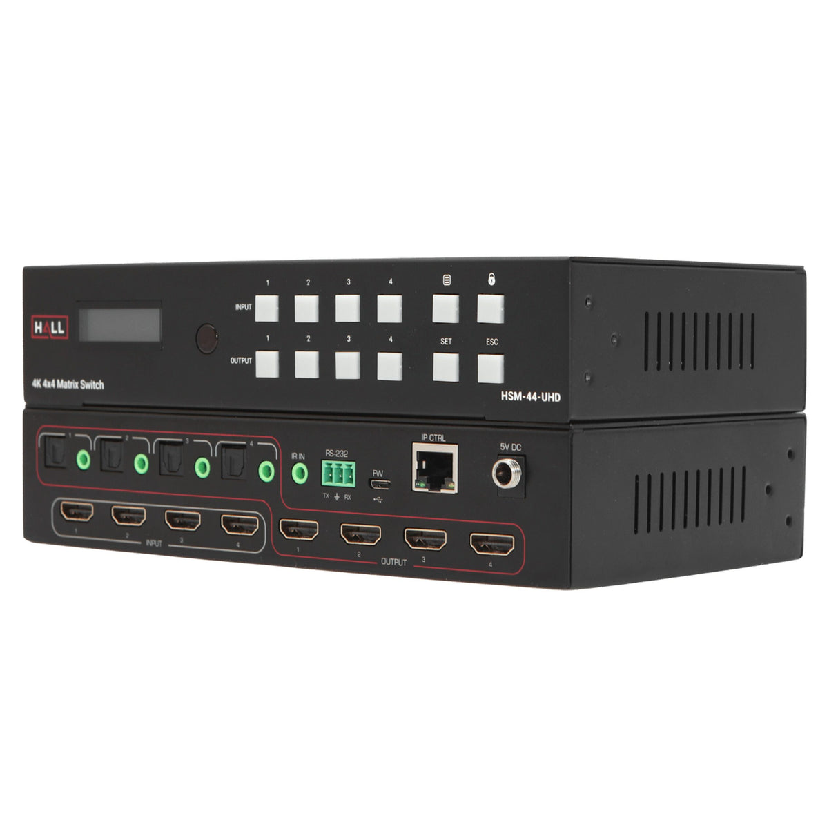 Hall Technologies HSM-44-UHD 4 x 4 Matrix Video Switcher
