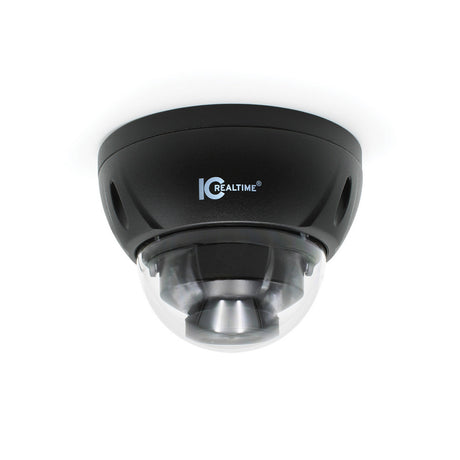 IC Realtime IPFX-D40V-IRB2 4MP IP Indoor/Outdoor Mid Size Vandal Dome Camera, Black