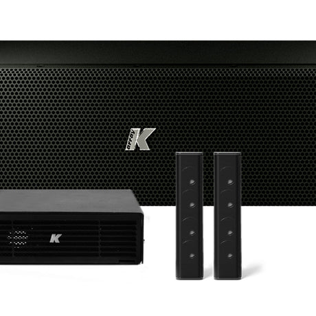 K-Array Azimut-KAMUT2L Sound System with 2 KZ14-AZ, 1 KU44-2, 1 KA02, 1 K-REMUCTRL, Black