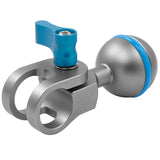 Kondor Blue Ball Head to 15MM Rod Clamp for Magic Arms, Space Gray