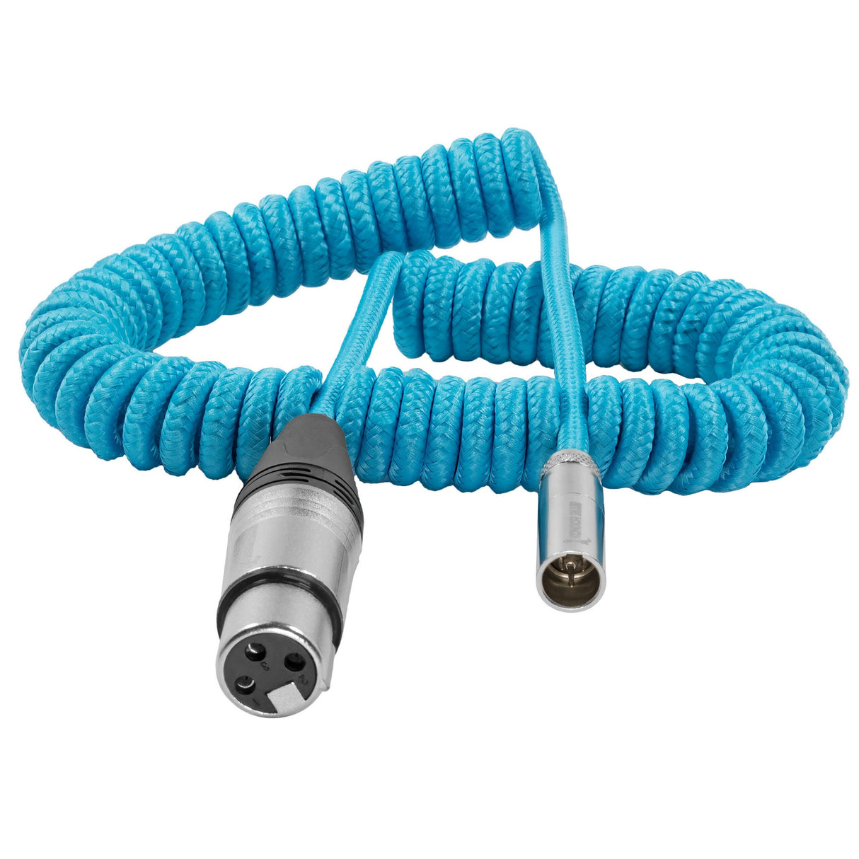 Kondor Blue Coil-MNXLR-12 Coiled Mini XLR to XLR for C70 and Blackmagic Pocket Cinema Camera 4K/6K