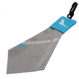 Kondor Blue Micro Fiber Lens Wipe Cloth with Pouch and Clip