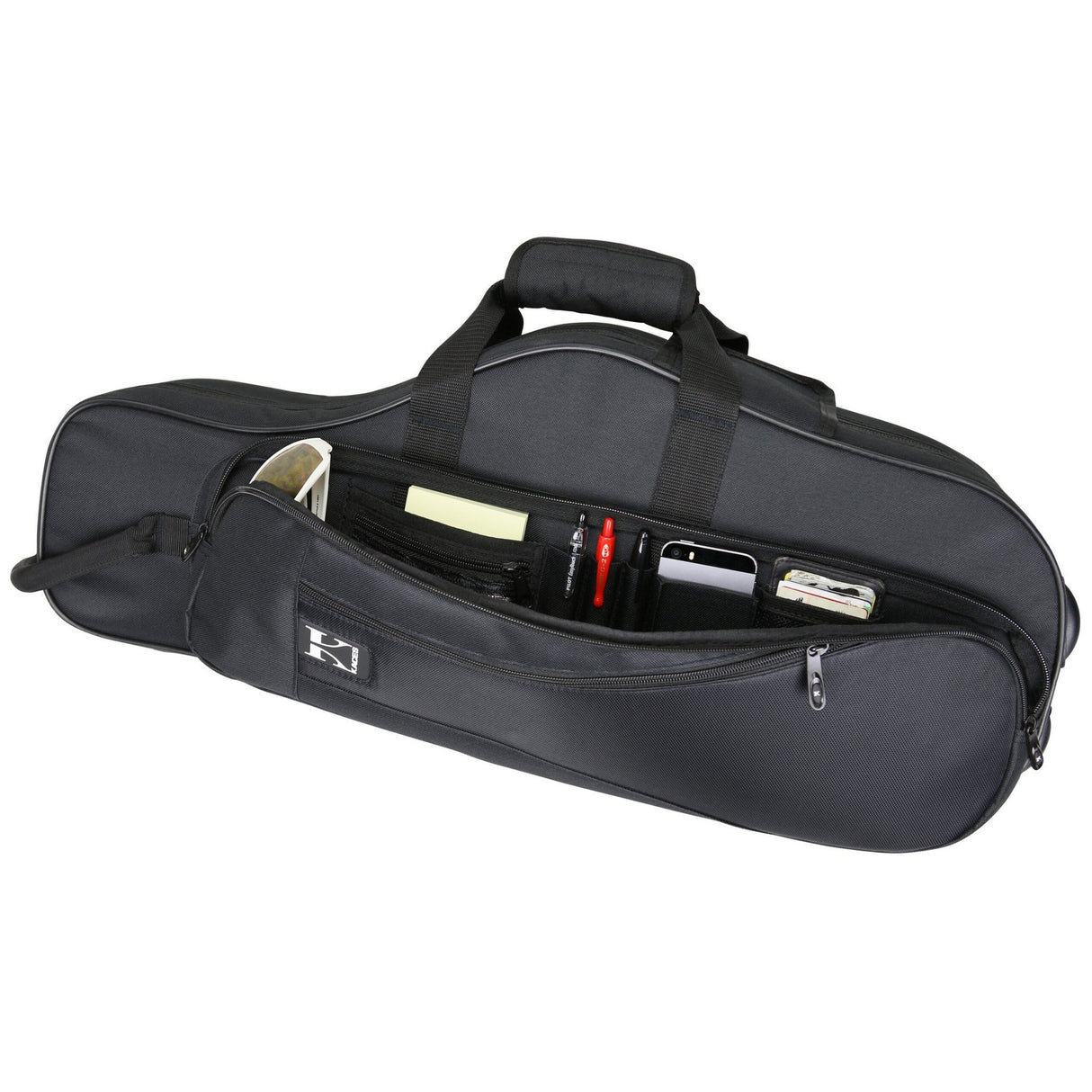 Kaces KBO-ASBK Lightweight Hardshell Alto Sax Case, Black