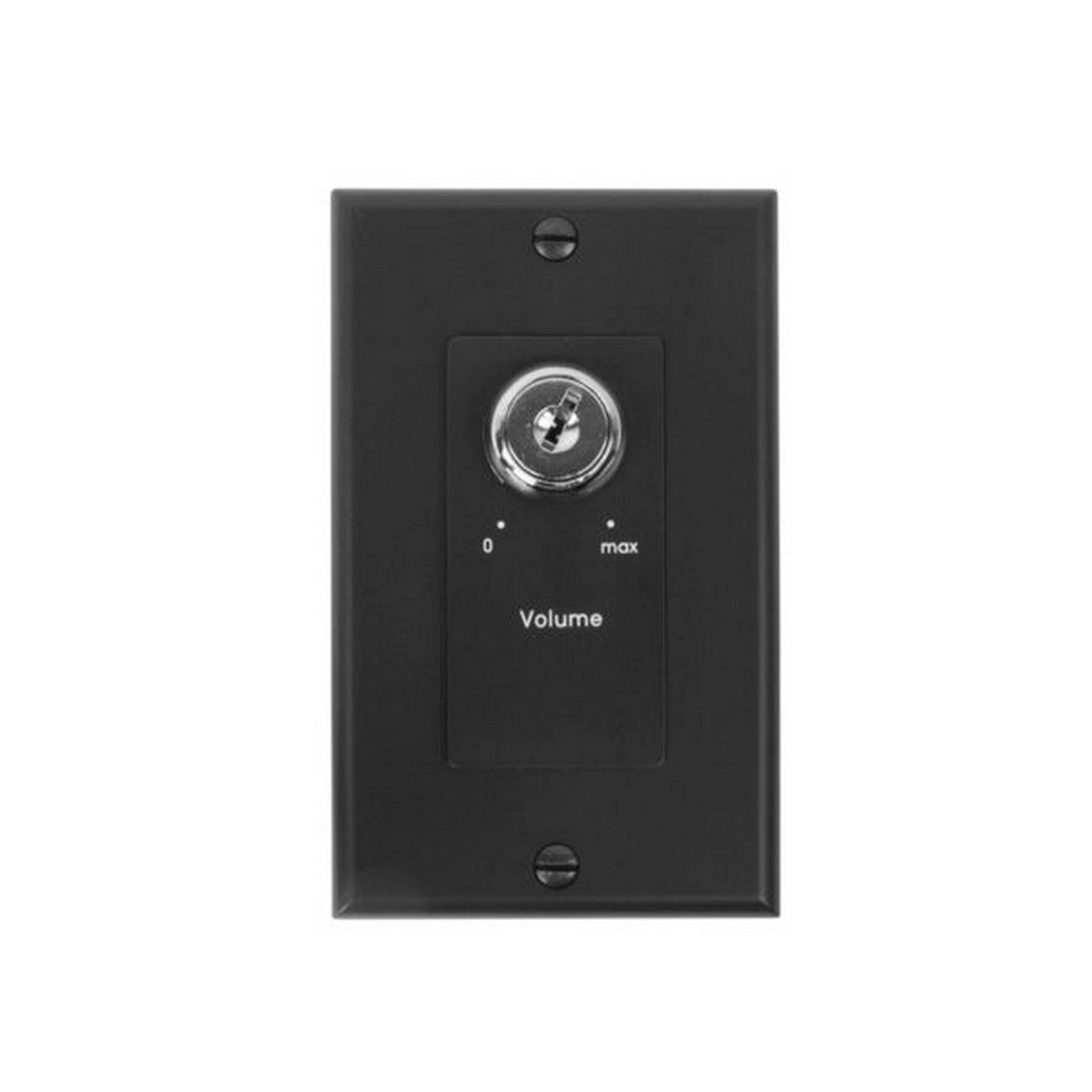 Lowell KL100-DB 100W One-Gang Decorator Wall Plate with Key Switch, Black