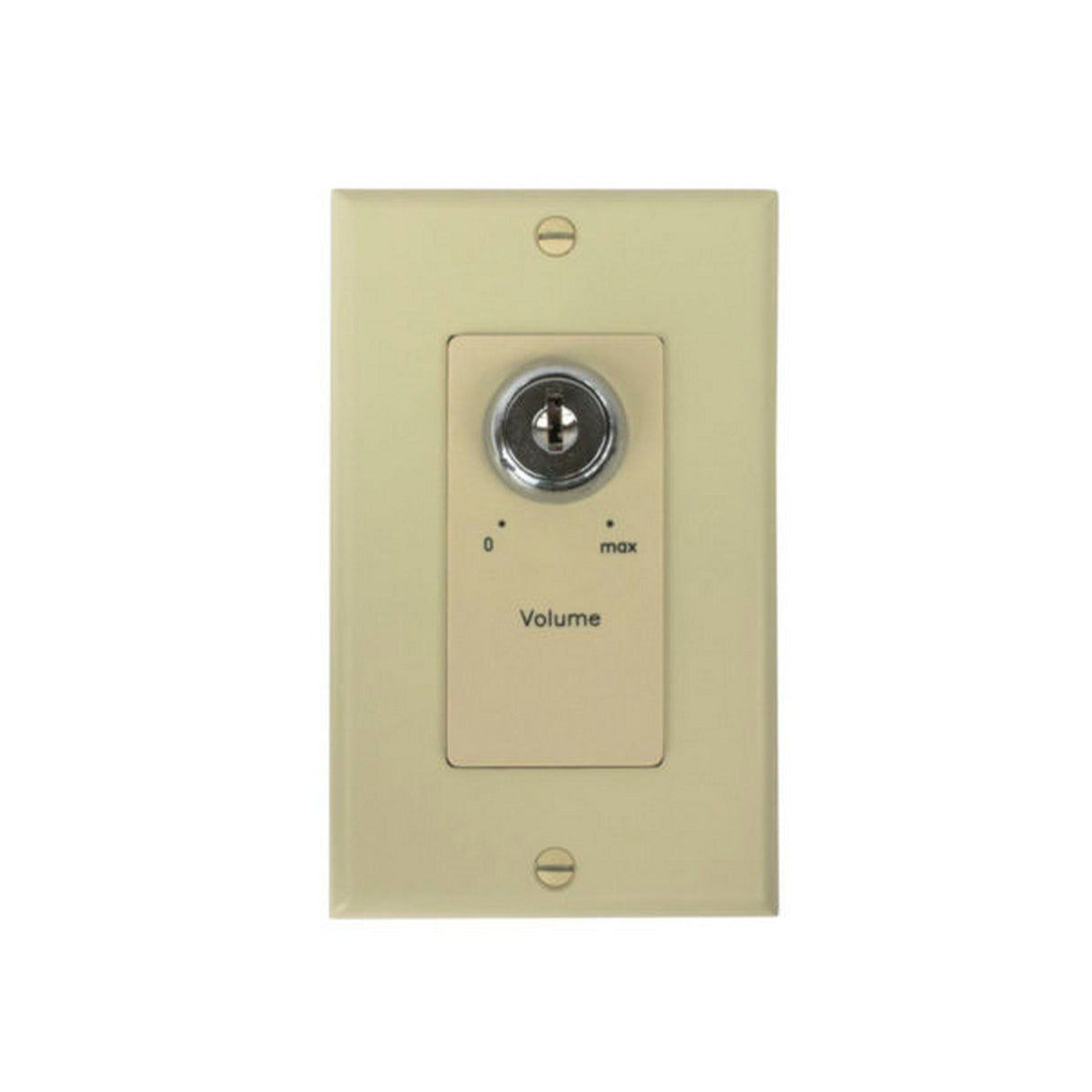 Lowell KL100-DI 100W One-Gang Decorator Wall Plate with Key Switch, Ivory