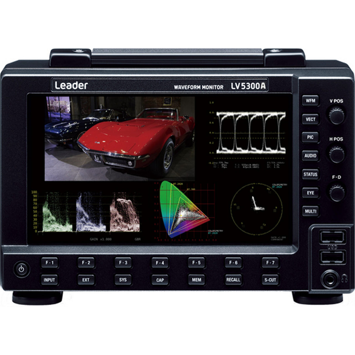 Leader LV5300A 7-Inch SD-SDI/HD-SDI/3G-SDI/6G-SDI/12G-SDI Single & 4K 3G-SDI Dual Link Touchscreen Waveform Monitor