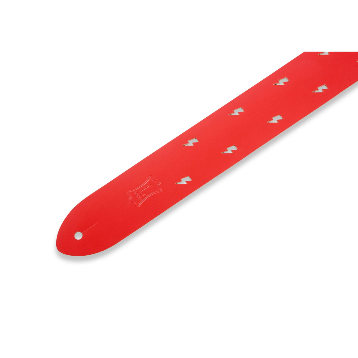 Levy's Lightning Bolt Punch Out Guitar Strap, Red