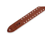 Levy's Square Punch Out Premier Guitar Strap, Brown