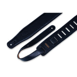 Levy's 2 1/2-Inch Wide Black Garment Leather Guitar Strap