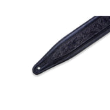 Levy's 2 1/2-Inch Wide Black Garment Leather Guitar Strap