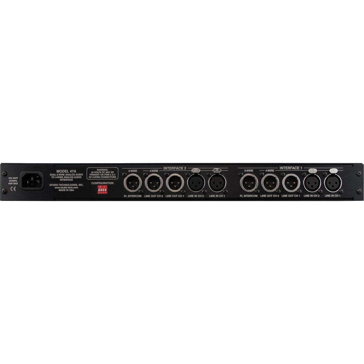 Studio Technologies Model 47A Dual 2-Wire Analog Audio to 4-Wire Analog Audio Interface