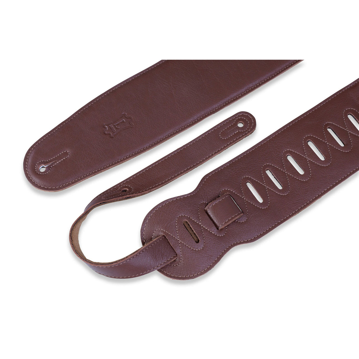 Levy's 3 1/2-Inch Wide Brown Garment Leather Bass Strap