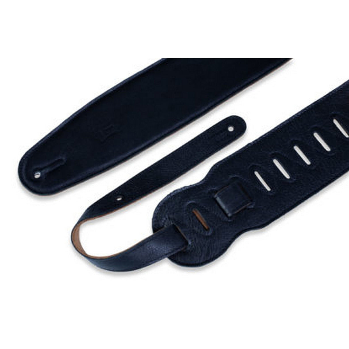 Levy's 3 1/2-Inch Wide Black Garment Leather Bass Strap