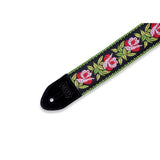 Levy's Rosa Guitar Strap, Pink, Hot Pink, Green, Black