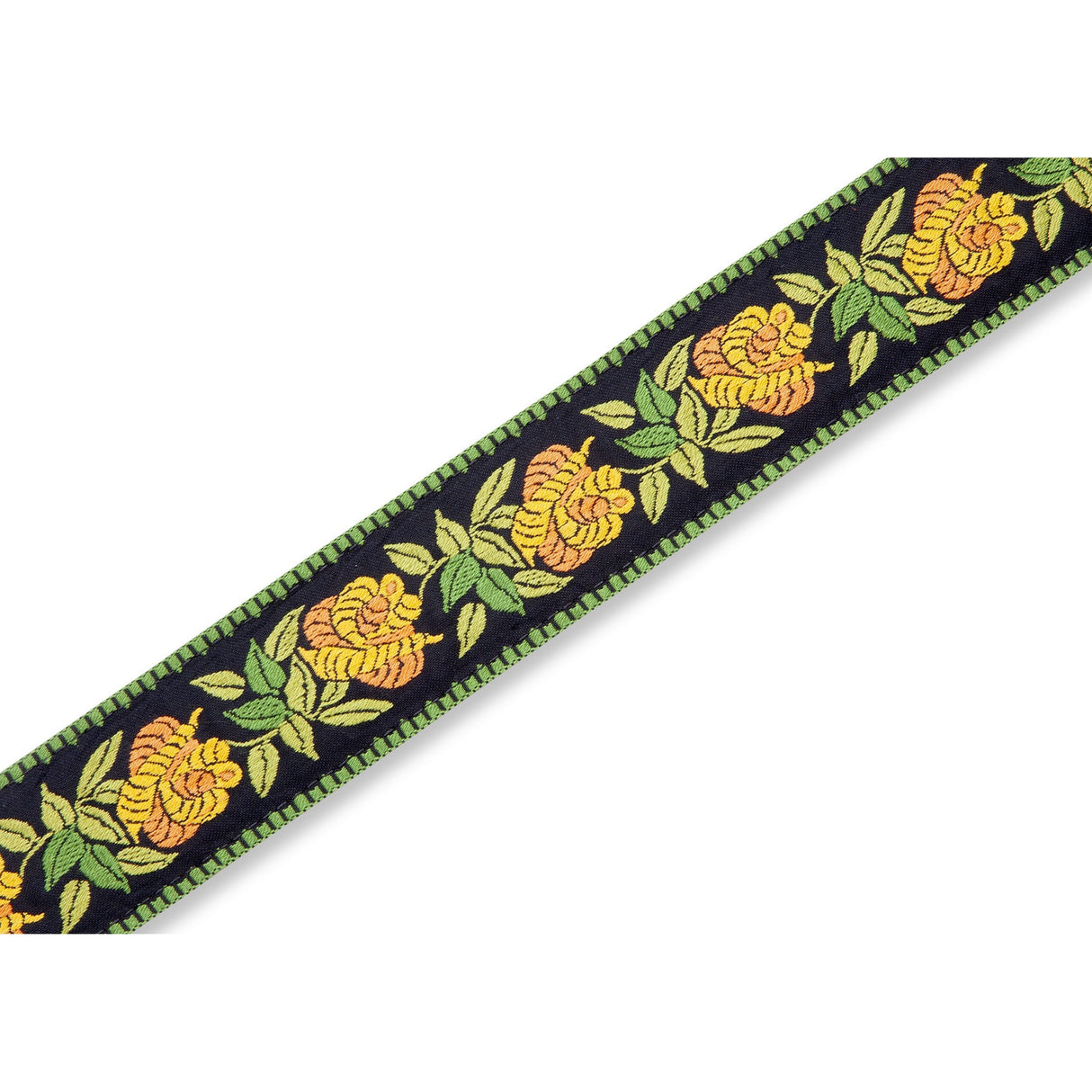 Levy's Rosa Guitar Strap, Yellow, Gold, Green, Black