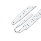 Levy's Tufted Guitar Strap, White, Silver