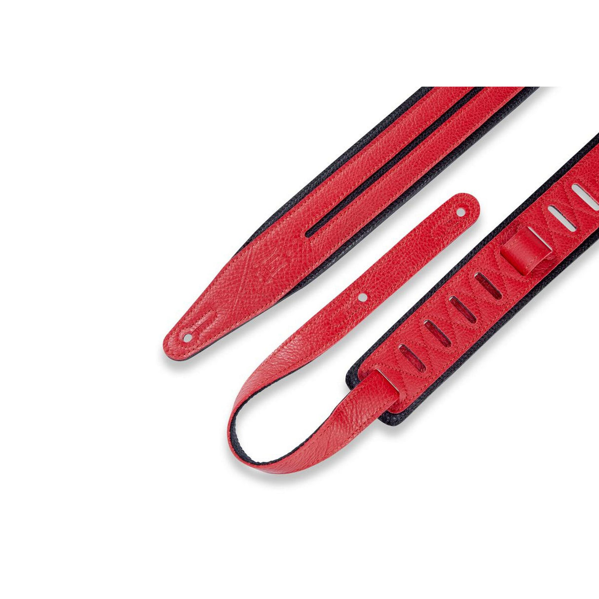 Levy's Double Racing Stripe Guitar Strap, Red, Black