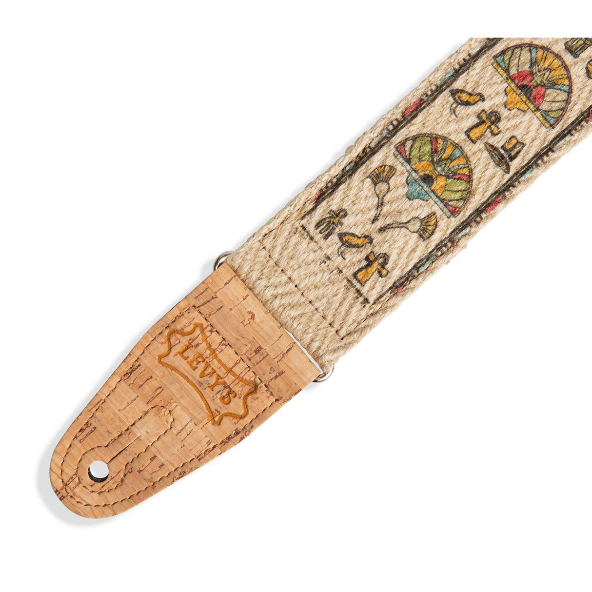 Levy's Egyptian Hemp Guitar Strap, Natural, Multi