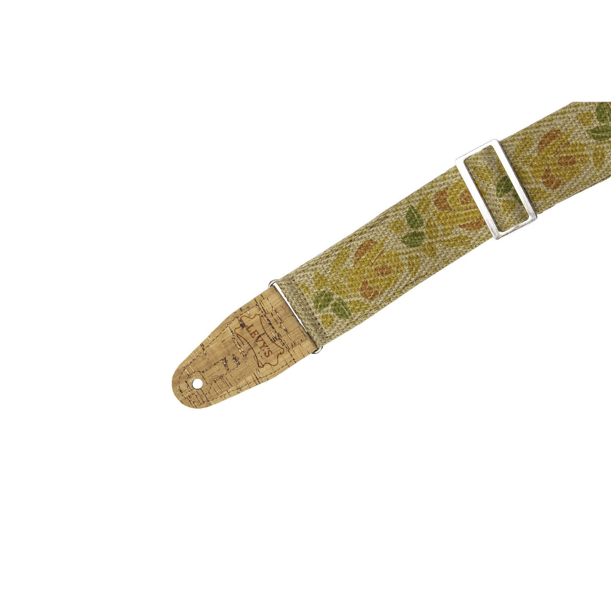 Levy's Hemp Guitar Straps, Rosa Motif Yellow and Orange