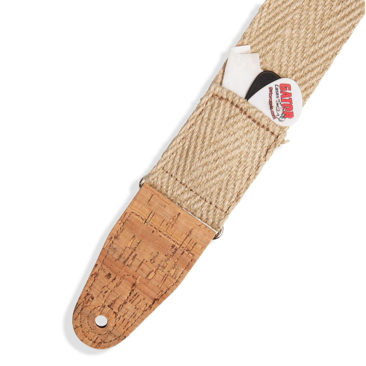 Levy's Hemp Pocket Vegan Guitar Strap, Natural