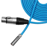 Kondor Blue 10-Foot Mini XLR to XLR Cable for BMPCC 6K Pro/C70 Camera, Blue