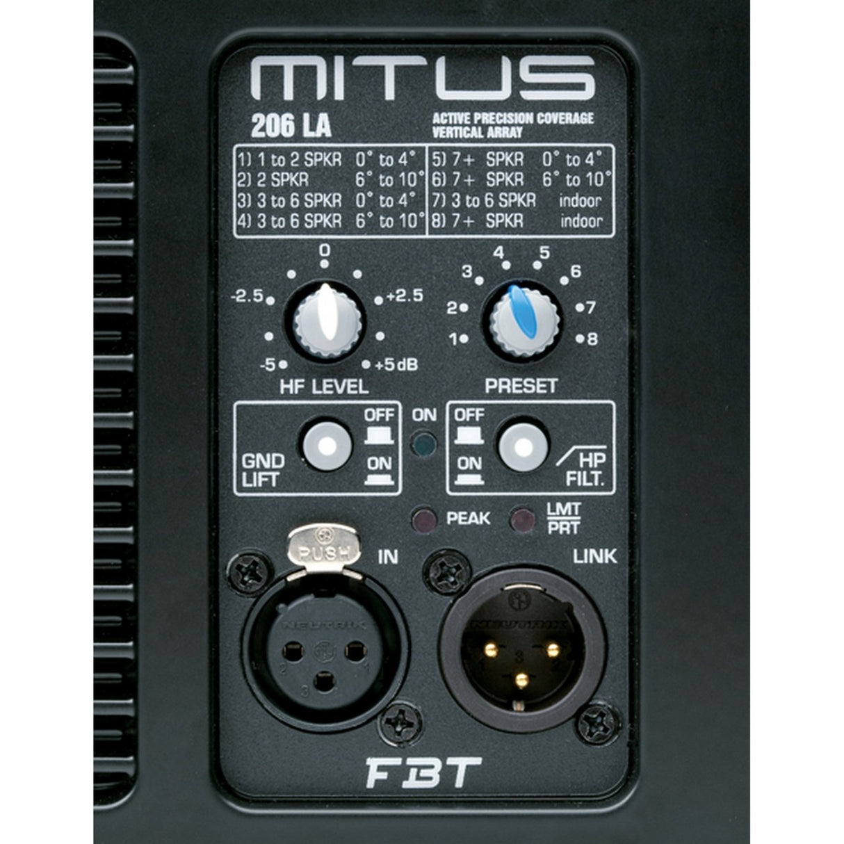 FBT MITUS 206 LA | 900W Compact 2 Way Active Precision Vertical Array Speaker