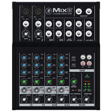 Mackie Mix8 8-Channel Non Powered Compact Mixer