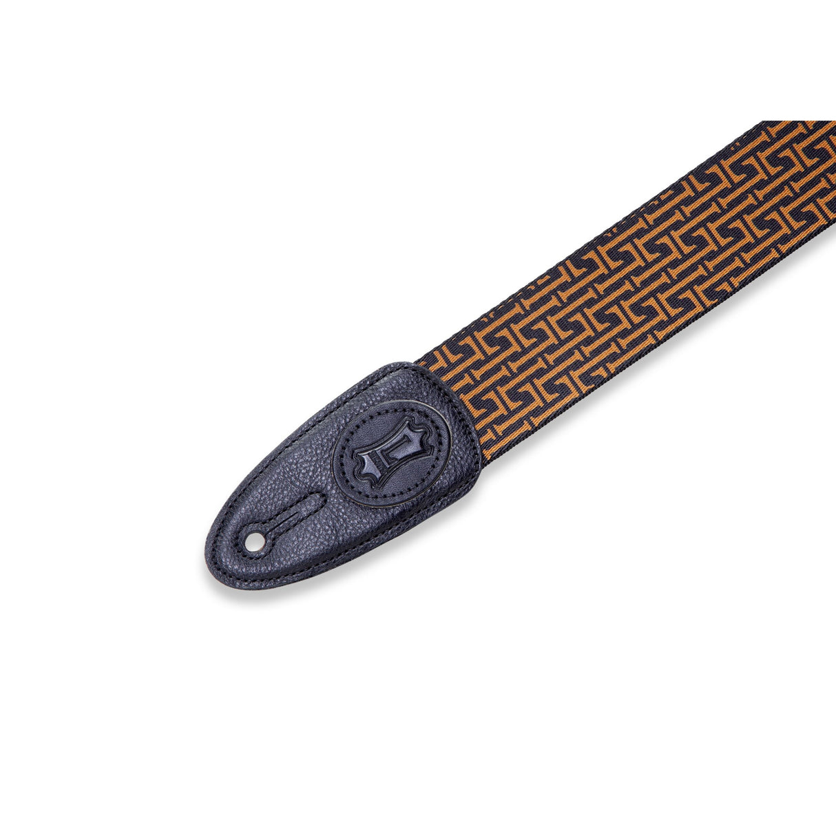 Levy's Levy's Signature L Guitar Strap, Black, Gold