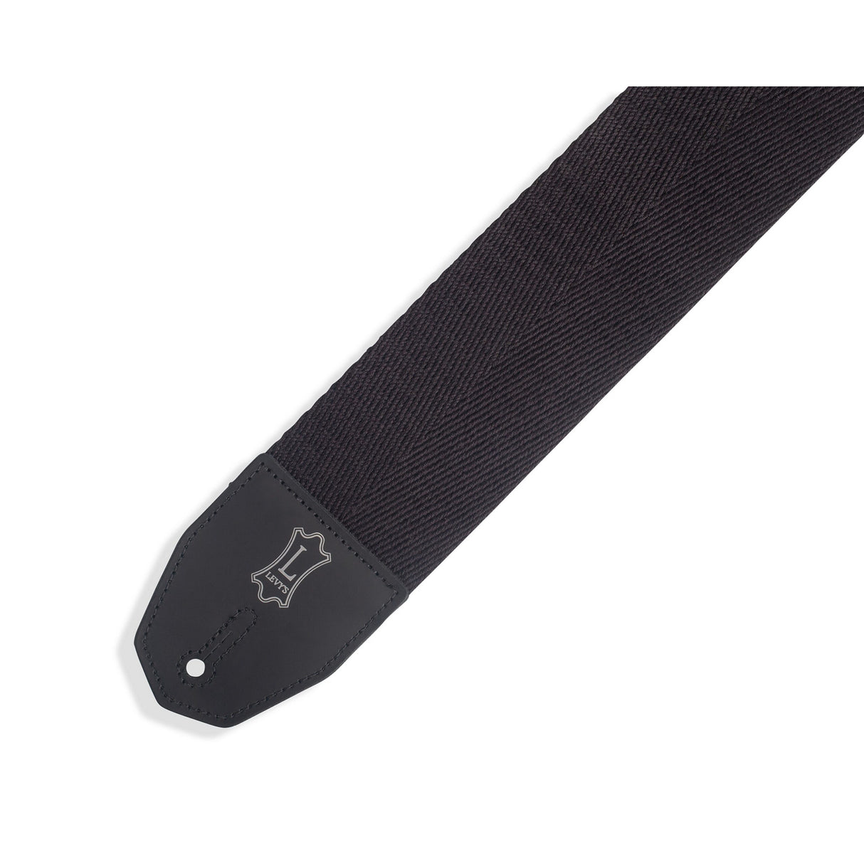 Levy's Right Height Wide Cotton Guitar Strap, Black