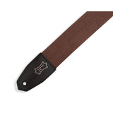 Levy's Right Height Standard Cotton Guitar Strap, Brown