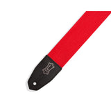 Levy's Right Height Standard Cotton Guitar Strap, Red